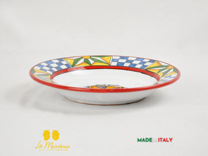 FINE SERIE - Set Servizio 3 Piatti Carretto Siciliano in Ceramica di Caltagirone