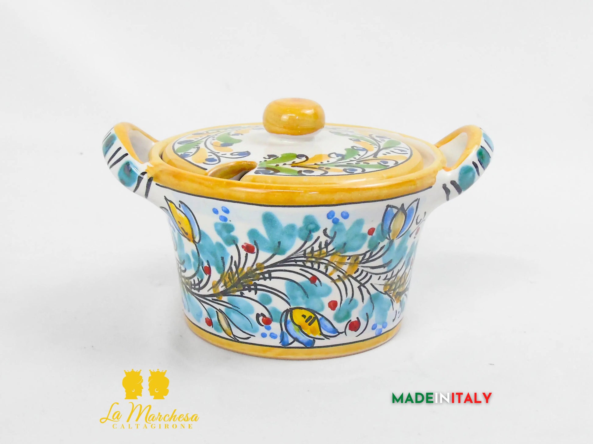 Formaggiera Zuccheriera in Ceramica di Caltagirone - Vari Decori