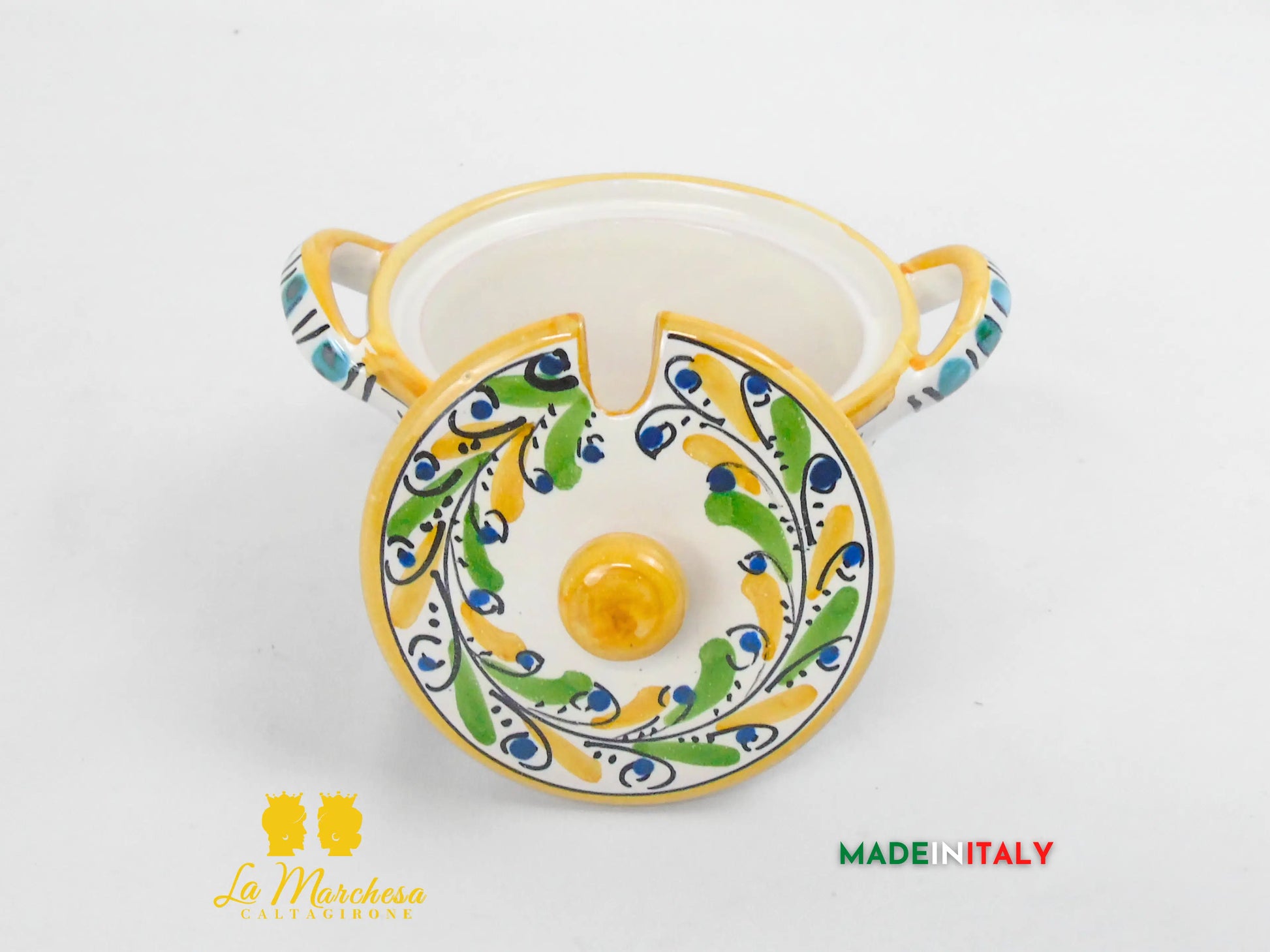 Formaggiera Zuccheriera in Ceramica di Caltagirone - Vari Decori