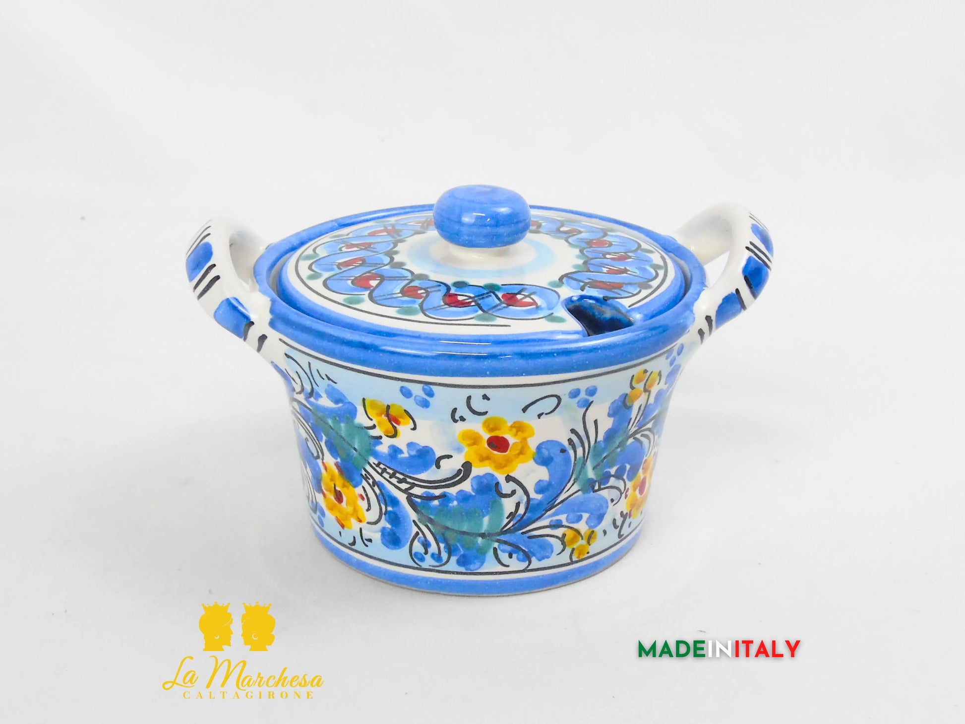 Formaggiera Zuccheriera in Ceramica di Caltagirone - Vari Decori