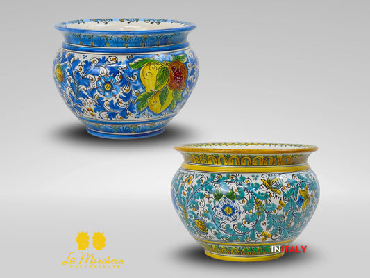 OUTLET - Portavaso in Ceramica di Caltagirone 27cm - Vari Decori