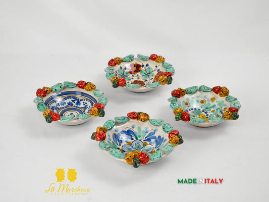 Ciotolina in Ceramica di Caltagirone Fichi D'India 17cm