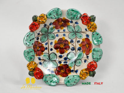 Ciotolina in Ceramica di Caltagirone Fichi D'India 17cm
