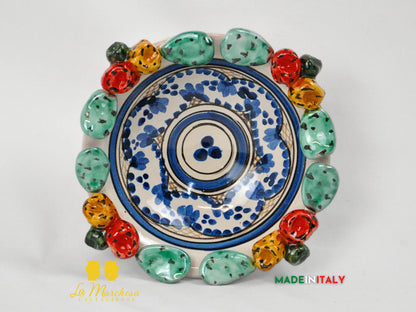 Ciotolina in Ceramica di Caltagirone Fichi D'India 17cm