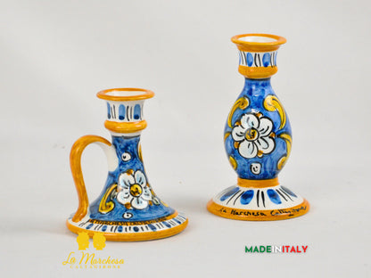 Porta Candela in Ceramica di Caltagirone - Vari Modelli