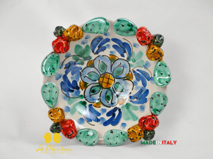Ciotolina in Ceramica di Caltagirone Fichi D'India 17cm