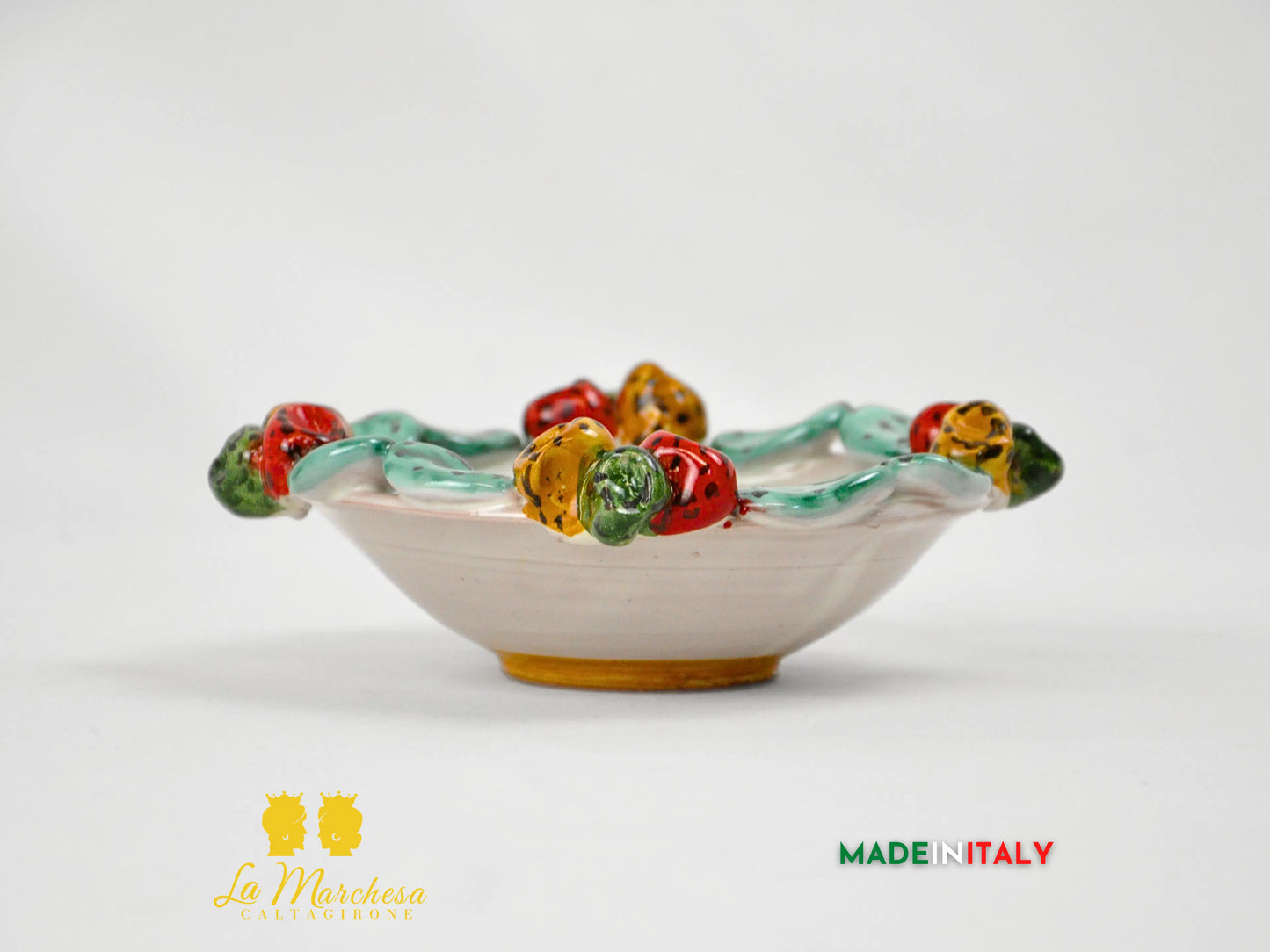 Ciotolina in Ceramica di Caltagirone Fichi D'India 17cm