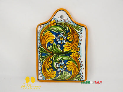 Tagliere Decorato Rettangolare in Ceramica di Caltagirone 25cm - Vari Decori