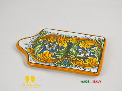 Tagliere Decorato Rettangolare in Ceramica di Caltagirone 25cm - Vari Decori