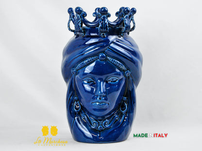 OUTLET - Testa di Moro Donna in Ceramica di Caltagirone 36cm