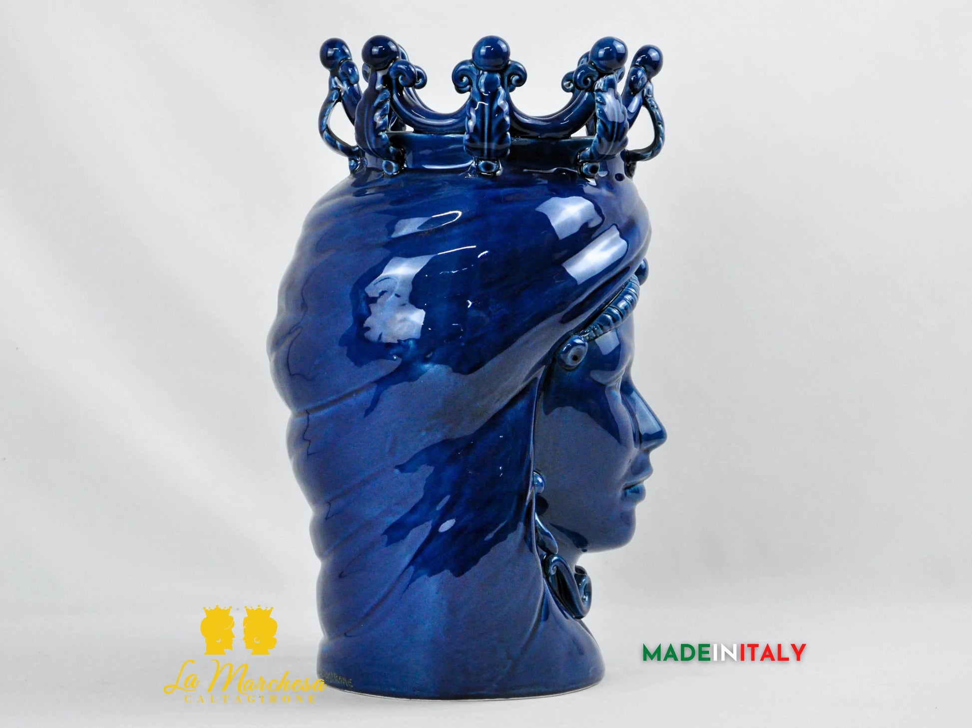 OUTLET - Testa di Moro Donna in Ceramica di Caltagirone 36cm
