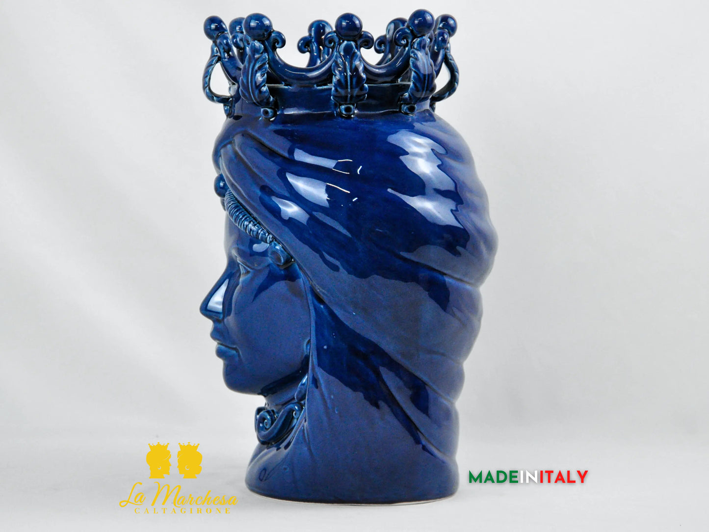 OUTLET - Testa di Moro Donna in Ceramica di Caltagirone 36cm