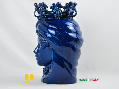 OUTLET - Testa di Moro Donna in Ceramica di Caltagirone 36cm