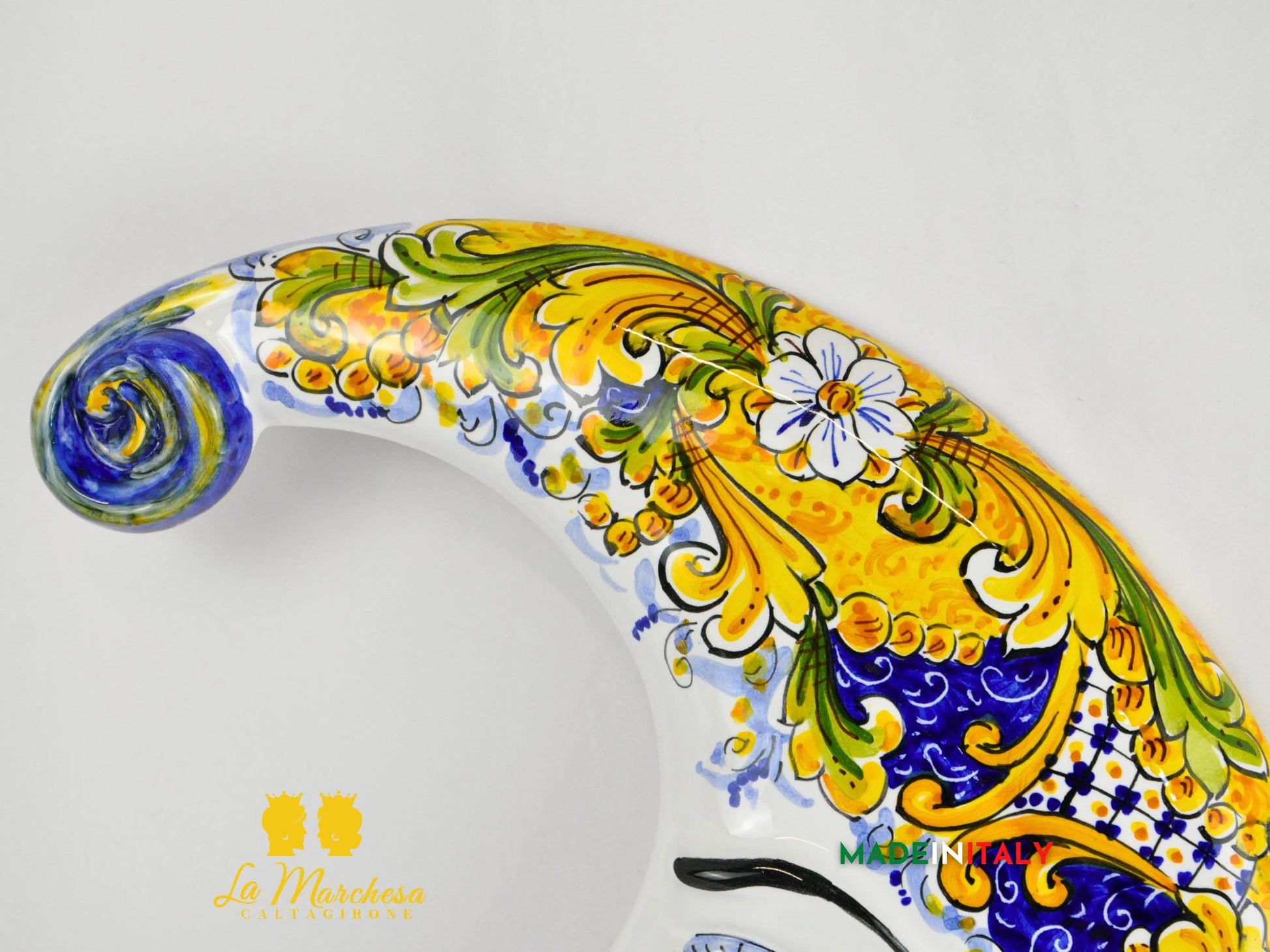 Luna Decorazione da Parete in Ceramica di Caltagirone 56cm - Vari Decori