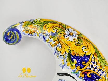 Luna Decorazione da Parete in Ceramica di Caltagirone 56cm - Vari Decori