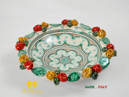 Centrotavola in Ceramica di Caltagirone Frutta a Rilievo - Vari Modelli