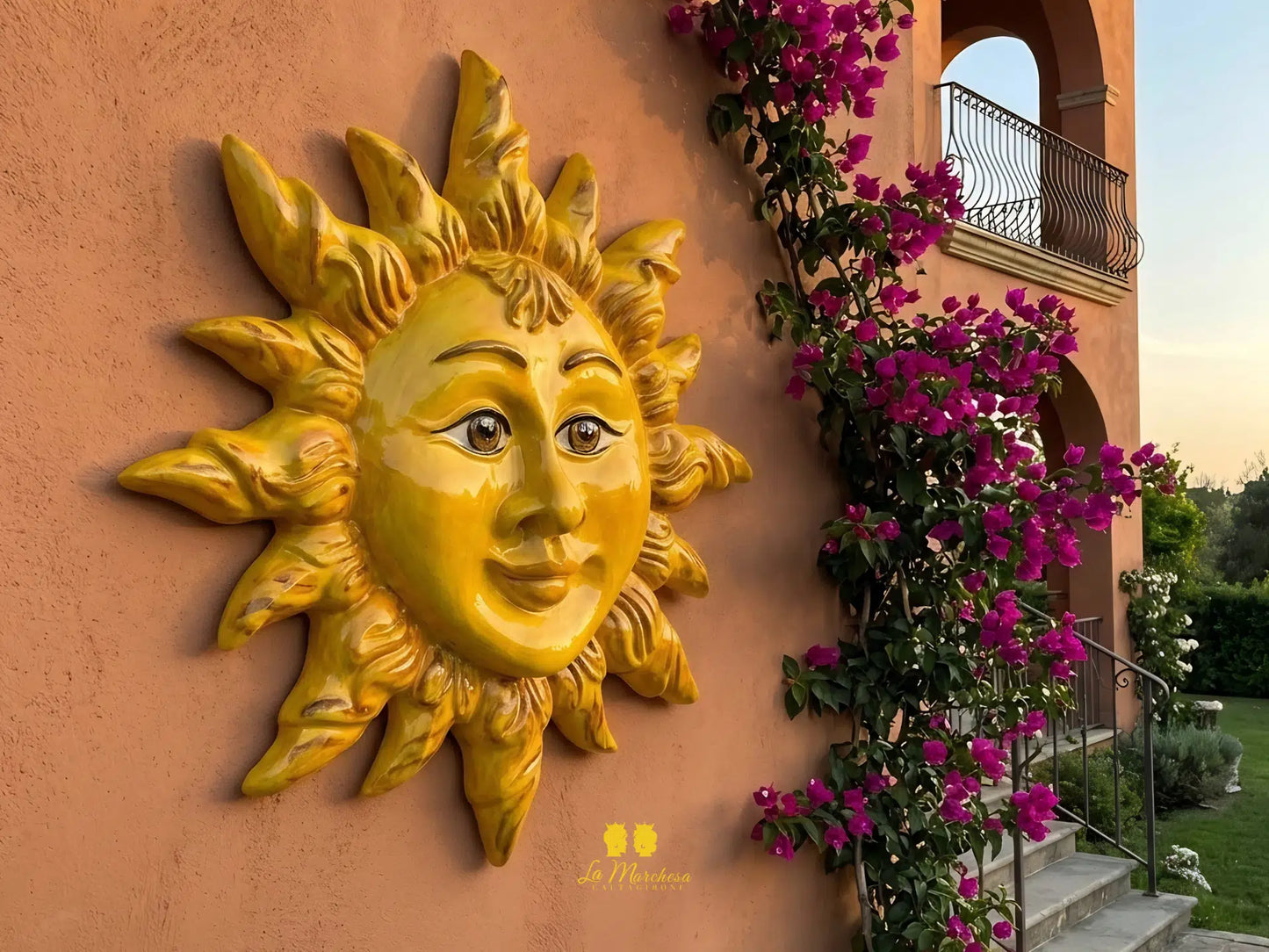 Sole da Parete in Ceramica di Caltagirone 46cm