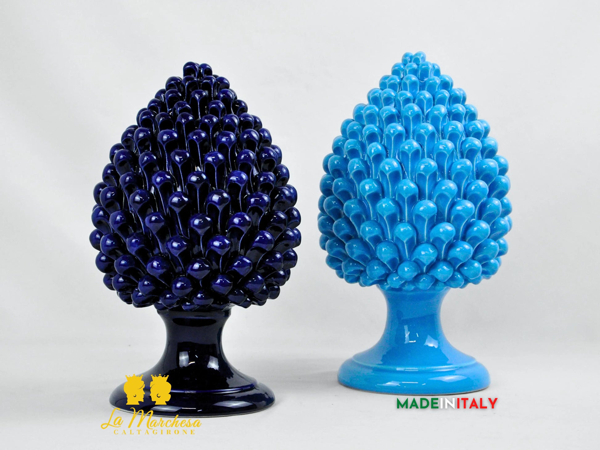 Pigna Artigianale Monocolore in Ceramica di Caltagirone 31cm - Vari Colori