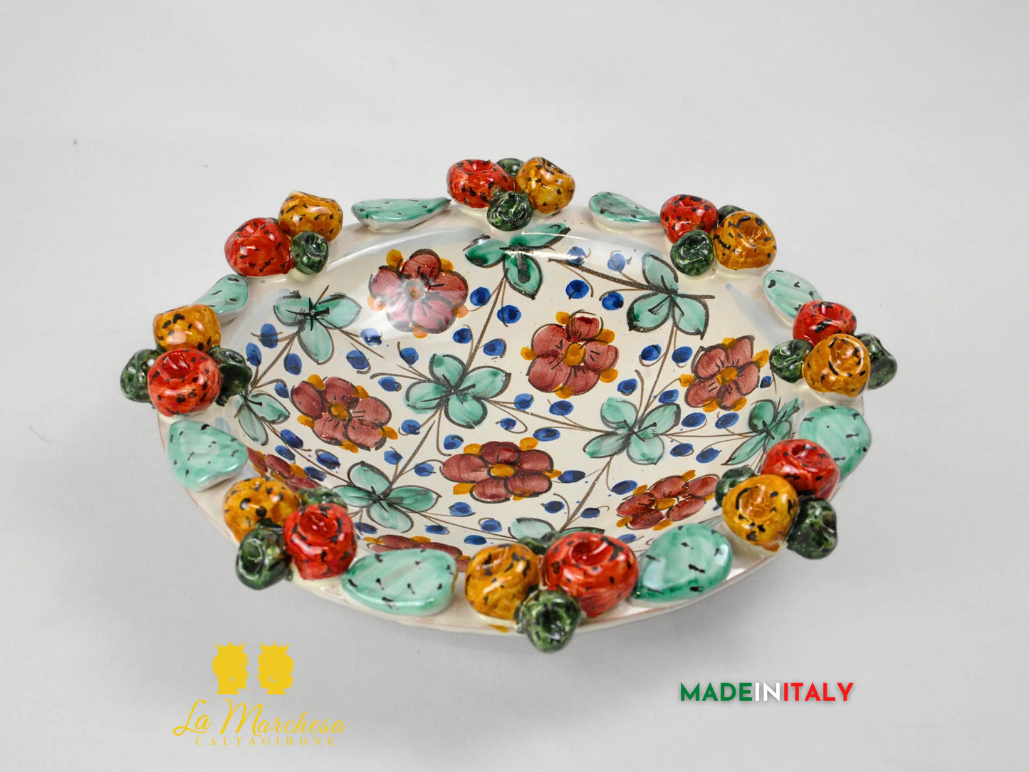 Centrotavola in Ceramica di Caltagirone Frutta a Rilievo - Vari Modelli