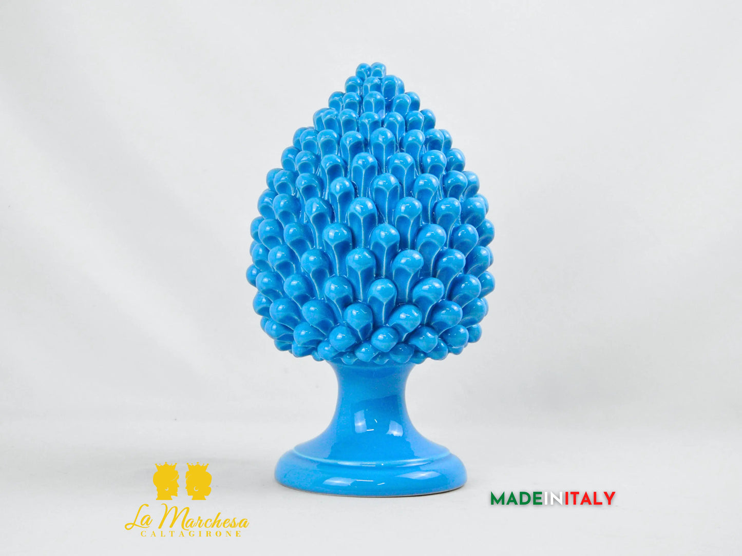 Pigna Artigianale Monocolore in Ceramica di Caltagirone 31cm - Vari Colori