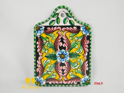 Tagliere Decorato Rettangolare in Ceramica di Caltagirone 25cm - Vari Decori
