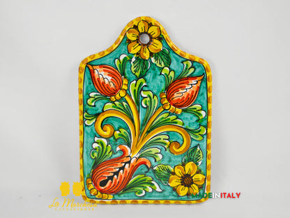 Tagliere Decorato Rettangolare in Ceramica di Caltagirone 25cm - Vari Decori