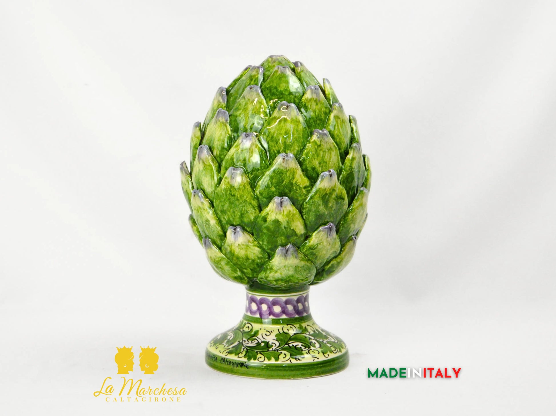 Carciofo Decorato in Ceramica di Caltagirone - Varie Misure