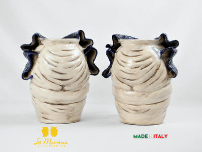 Teste di Moro Turbante Blu Ceramica di Caltagirone 26cm