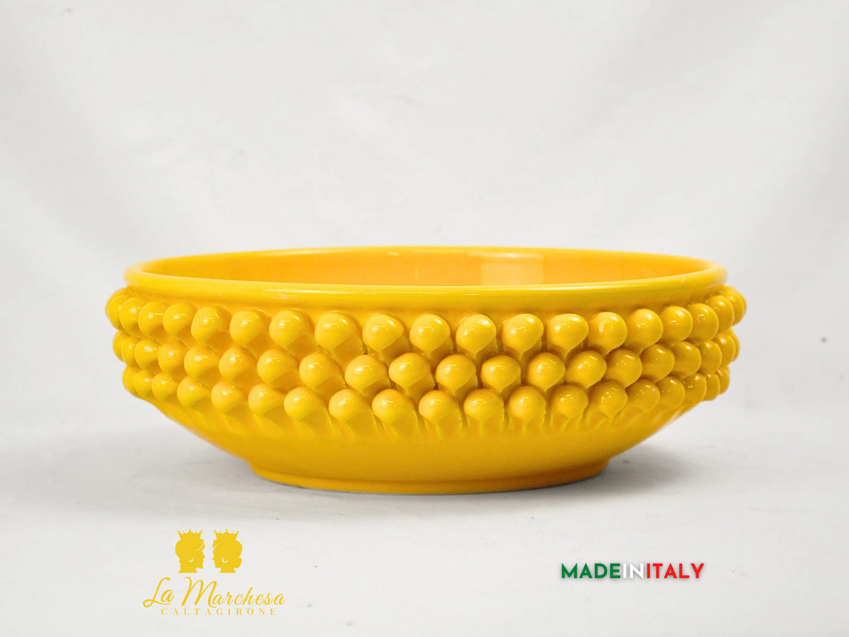OUTLET - Ciotola Centrotavola Pigna Siciliana in Ceramica di Caltagirone 36cm