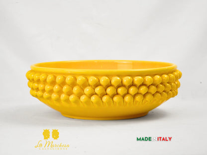 OUTLET - Ciotola Centrotavola Pigna Siciliana in Ceramica di Caltagirone 36cm