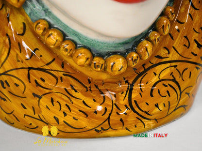 OUTLET - Testa di Moro Donna in Ceramica di Caltagirone 37cm