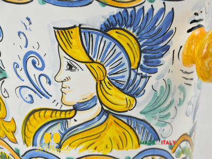 Secchiello Porta Ghiaccio Vino o Spumante in Ceramica di Caltagirone H22