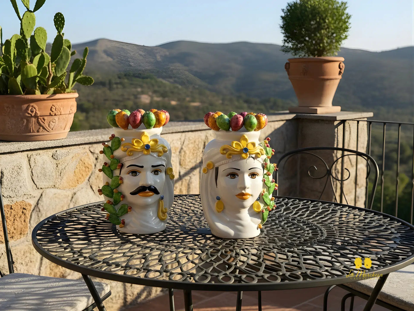 Teste di Moro Ortigia Smalto Sabbiato in Ceramica di Caltagirone - Vari Modelli