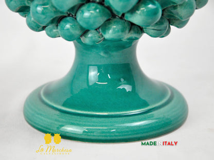 OUTLET - Pigna Siciliana in Ceramica di Caltagirone Verde Rame 22cm