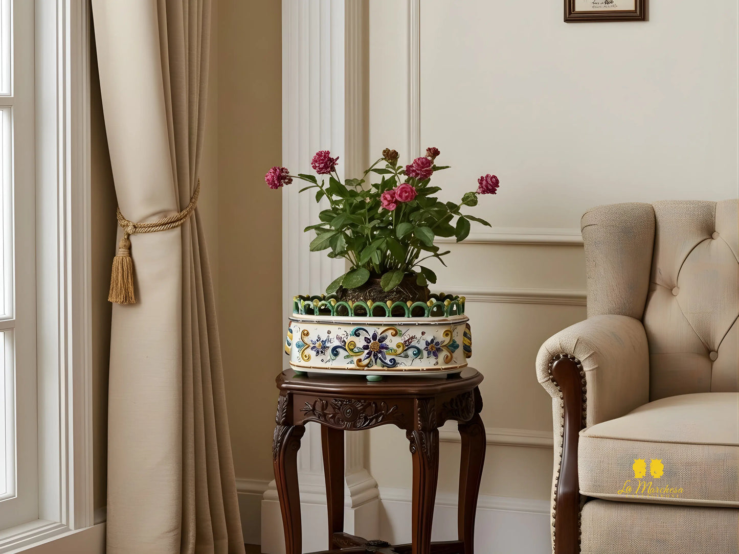 Fioriera da esterno in Ceramica di Caltagirone Applicazioni Barocche - Vari Modelli