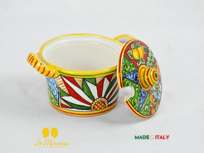 Formaggiera Zuccheriera in Ceramica di Caltagirone - Vari Decori
