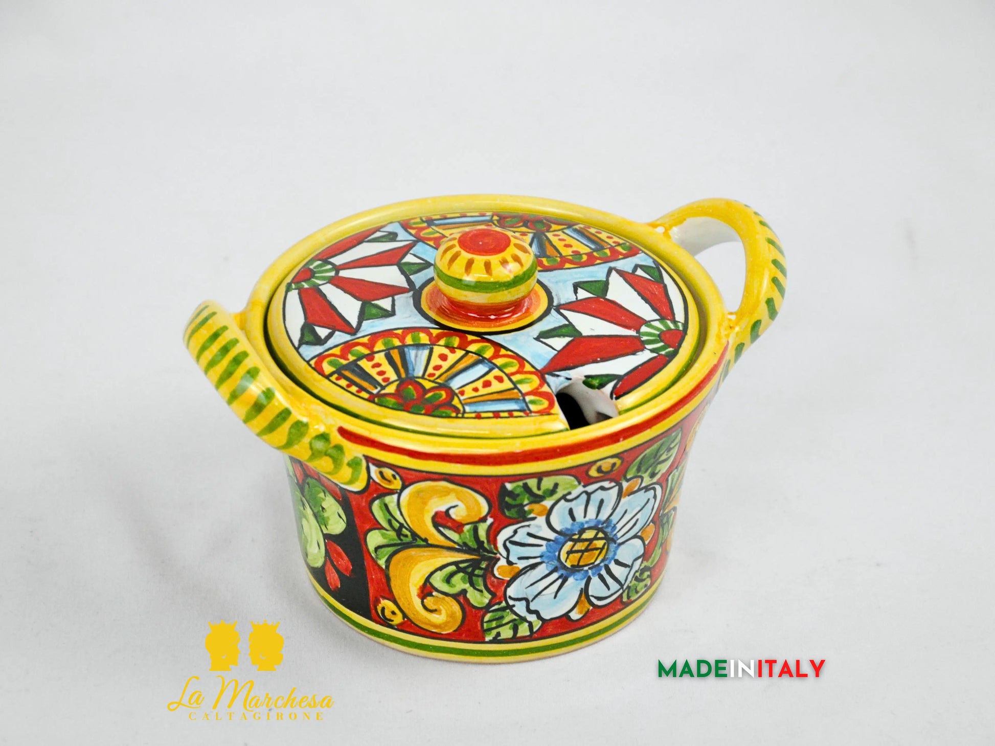 Formaggiera Zuccheriera in Ceramica di Caltagirone - Vari Decori