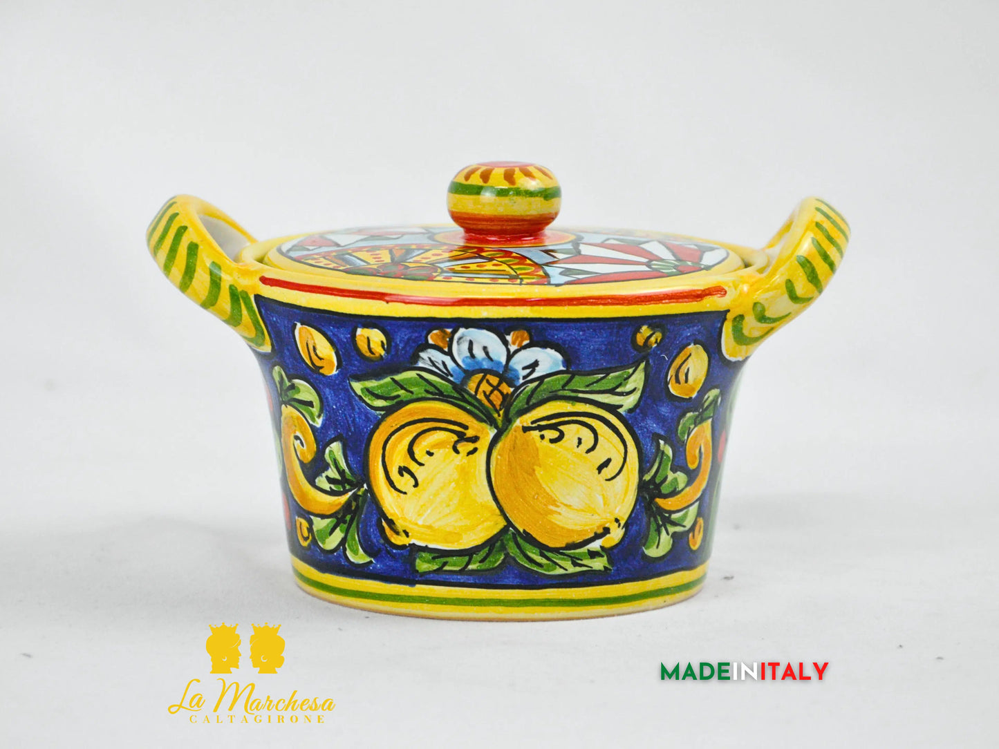 Formaggiera Zuccheriera in Ceramica di Caltagirone - Vari Decori