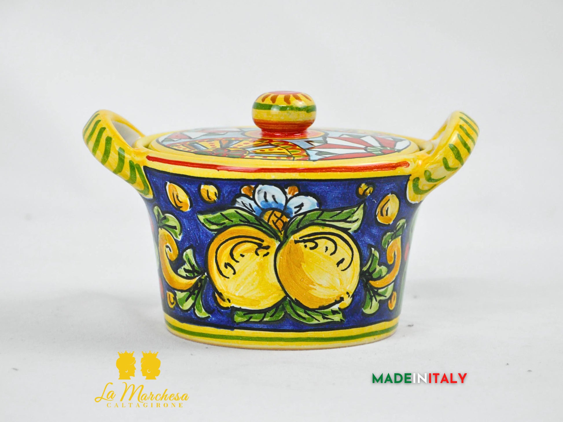 Formaggiera Zuccheriera in Ceramica di Caltagirone - Vari Decori