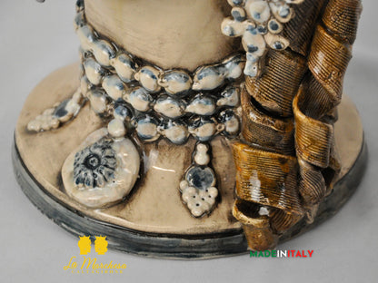 Teste di Moro Turbante in Ceramica di Caltagirone 39cm