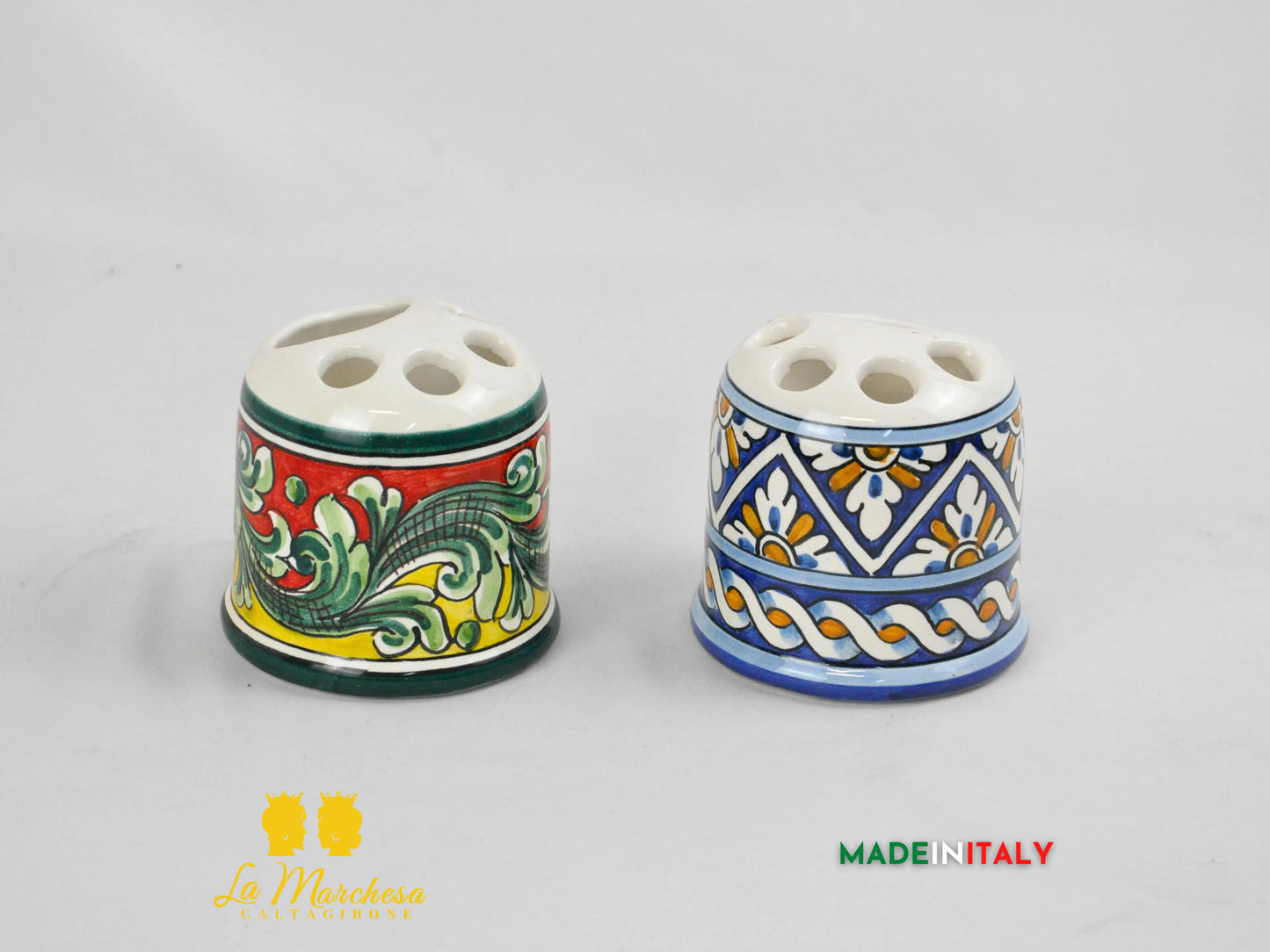 OUTLET - Porta spazzolini in Ceramica di Caltagirone - Vari Modelli