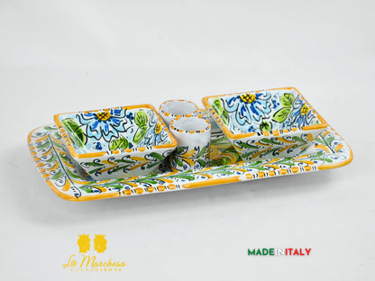 Set Antipastiera 5 Pezzi in Ceramica di Caltagirone 33cm