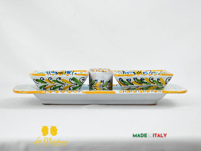 Set Antipastiera 5 Pezzi in Ceramica di Caltagirone 33cm