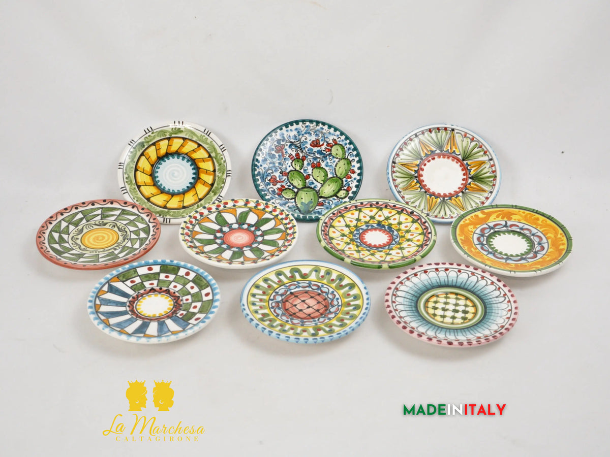 Tazzina Caffè in Ceramica di Caltagirone Carretto Siciliano