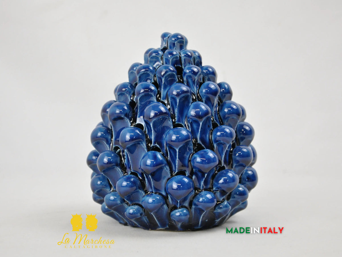 OUTLET - Pigna Siciliana in Ceramica di Caltagirone Portacandela 15cm