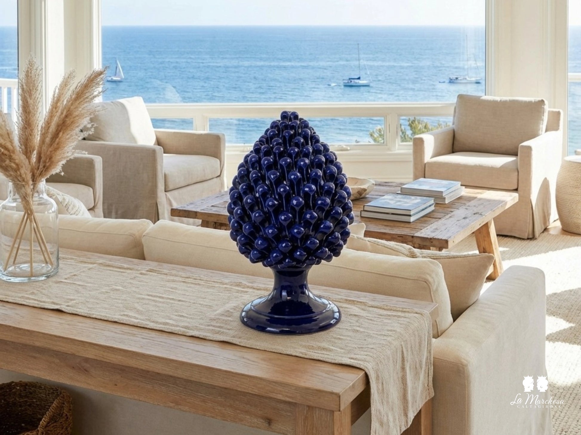 Pigna Artigianale Monocolore in Ceramica di Caltagirone 31cm - Vari Colori