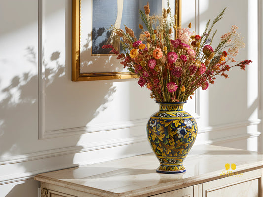 Vaso Decoro Ornato in Ceramica di Caltagirone 35cm