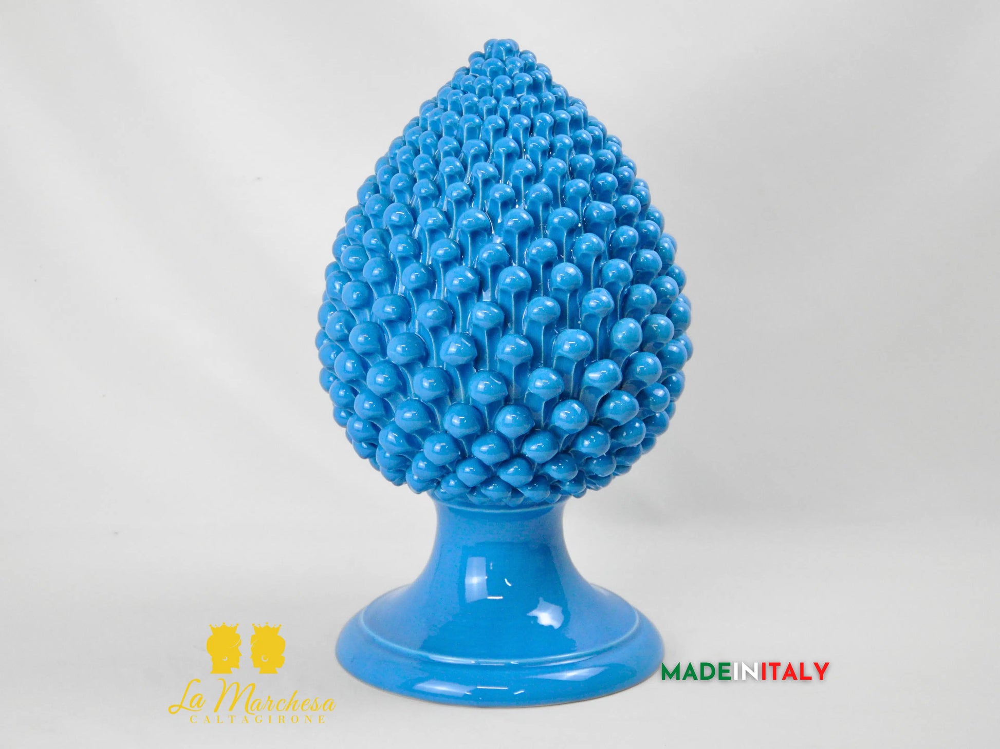 Pigna Siciliana in Ceramica di Caltagirone Artigianale Monocolore 41cm - Vari Colori