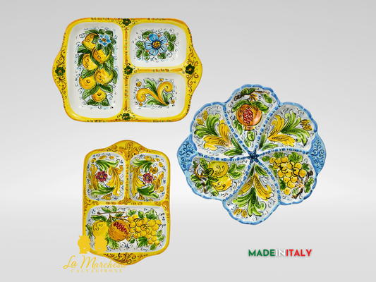 Antipastiera in Ceramica di Caltagirone - Vari Modelli