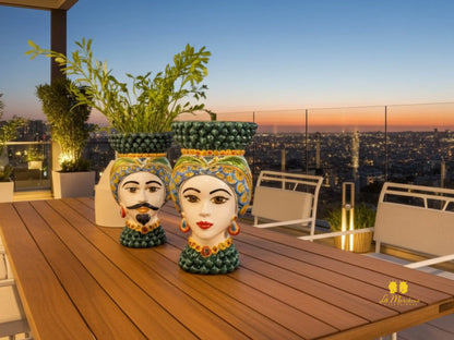 Teste di Moro in Ceramica di Caltagirone Pigna - Vari Modelli